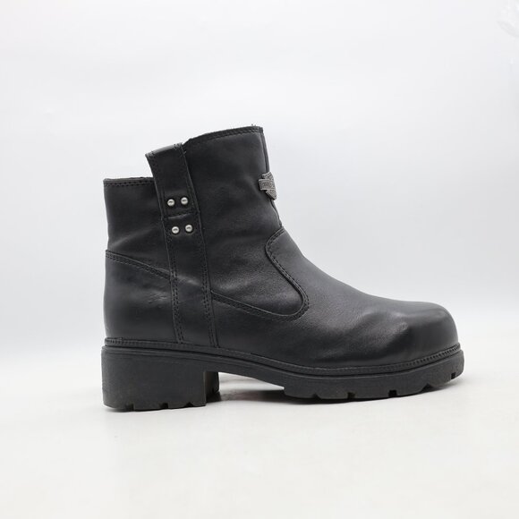 Harley-Davidson Shoes - Harley-Davidson Moto Boots Women’s Size 9 M Black Leather Steel Toe 84462